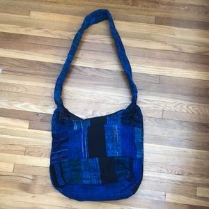 Handmade ocean blue satchel- from Mexico